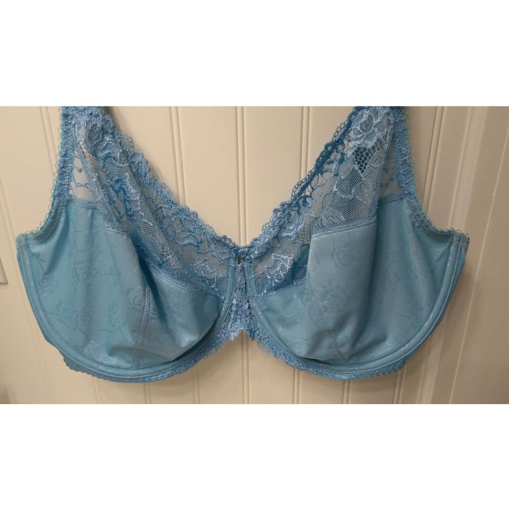 40H Blue unlined wired full coverage bra